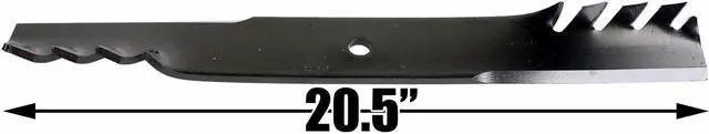 Alt view image 4 of 7 - USA Mower Blades (3) CMB276BP Toothed Extra High Lift Blade Fits Dixie Chopper® 3022760 A6022760N Bunton® PL7441 Length 20-1/2 in. Width 2-1/2 in. Thickness .250 in. Center Hole 5/8 in. 60 in. Deck