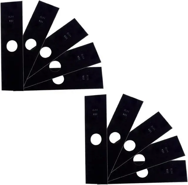 Main image of 10 USA Mower Blades® Edger Blade Not Sharpened Heat Treated and Painted 8" x 2" x .120" Center Hole 1" for Craftsman SPM209366513 Echo 69601552632  601000749 Kawasaki RYB Red Max