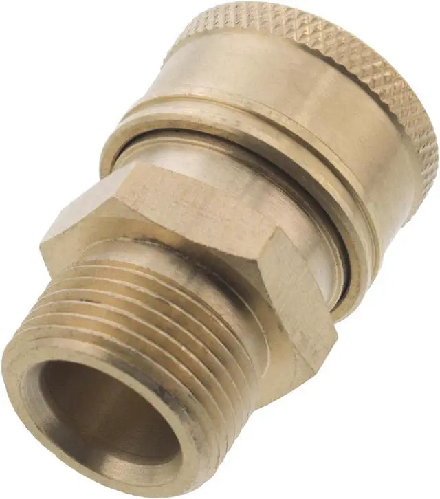 Alt view image 2 of 2 - 20 Erie Tools MD85.300.122 Pressure Washer M22 Male NPT to 3/8in. Quick Connect Socket Coupler