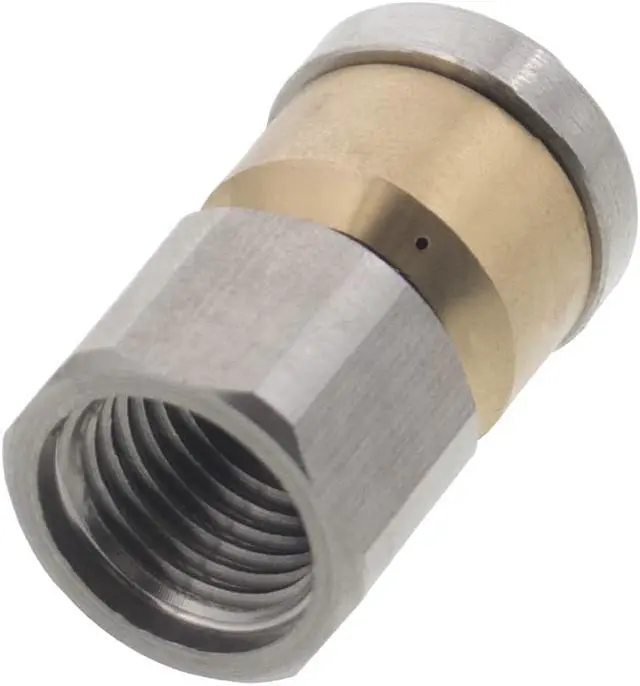 Alt view image 3 of 3 - Erie Tools Rotating 1/4" Drain Cleaning Nozzle 2.0 Orifice 4000 PSI Stainless Steel for Sewer Pipe Water Jetter