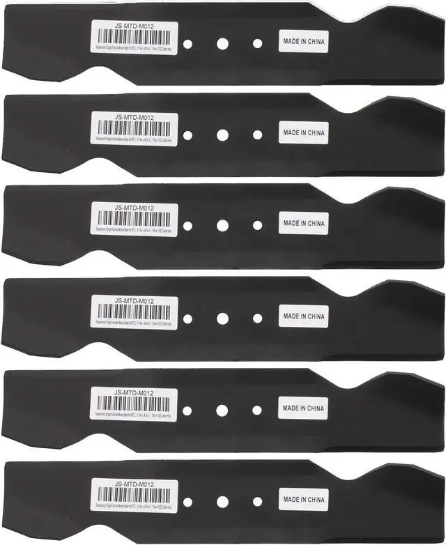 Main image of Erie Outdoor Power Equipment (6) Notched Blade fits MTD® 742-0487 742-0487A 942-0487A 32-inch Deck