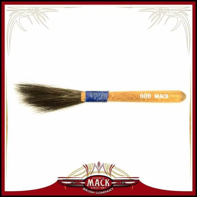 Main image of The Original Mack Sword Striping Size 000 Series 10 Blue Squirrel Hair Pinstriping Paint Brush 3/16" Head Width