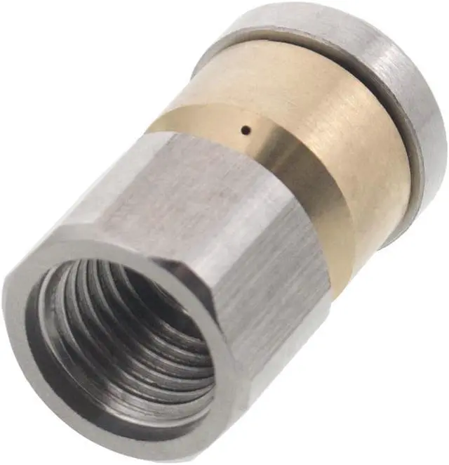 Alt view image 3 of 3 - Erie Tools Rotating 1/4" Drain Cleaning Nozzle 2.5 Orifice 4000 PSI Stainless Steel for Sewer Pipe Water Jetter