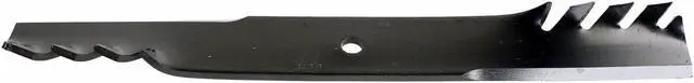 Alt view image 2 of 7 - USA Mower Blades (3) CMB276BP Toothed Extra High Lift Blade Fits Dixie Chopper® 3022760 A6022760N Bunton® PL7441 Length 20-1/2 in. Width 2-1/2 in. Thickness .250 in. Center Hole 5/8 in. 60 in. Deck