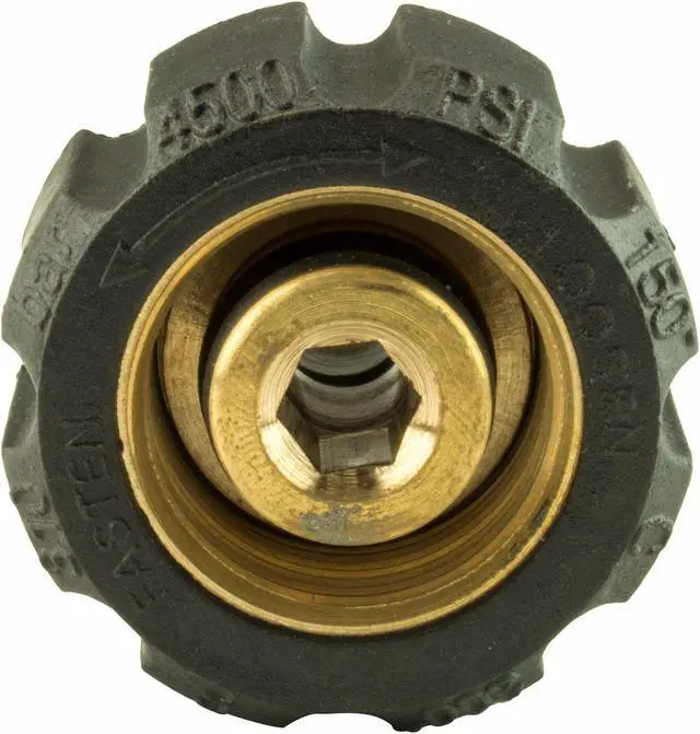 Alt view image 4 of 7 - Erie Tools Pressure Washer Twist Connect M22 X 3/8" Quick Disconnect Plug 4500PSI High Pressure Brass Fitting 300° F Max Temp