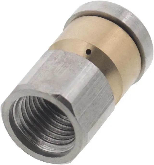 Alt view image 3 of 3 - Erie Tools Rotating 1/4" Drain Cleaning Nozzle 7.0 Orifice 4000 PSI Stainless Steel for Sewer Pipe Water Jetter