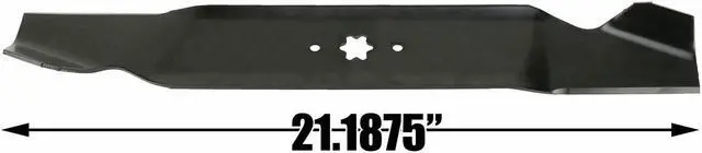 Alt view image 4 of 7 - 8 USA Mower Blades® MTD616SBP High Lift for MTD 490-110-M115 742-04087 742-04087-0637 742-04126 942-0616 Length 21-3/16 in. Width 2-3/4 in. Thickness .150 in. Center Hole 6 Point Star 42 in. Deck
