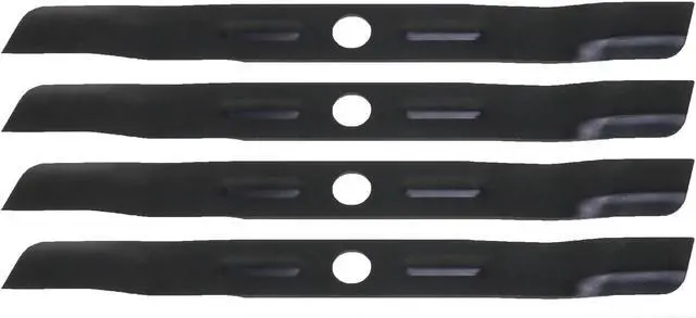 Main image of 4 USA Mower Blades® BD19BP Low Lift Mulching Blade Replaces Black and Decker® 9054143 90541433-01 Length 18 1/2 in. Width 1 3/4 in. Thickness .150 in. Center Hole 1 in.