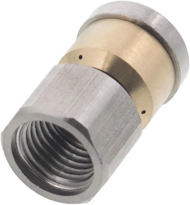 Alt view image 3 of 3 - Erie Tools Rotating 1/4" Drain Cleaning Nozzle 3.0 Orifice 4000 PSI Stainless Steel for Sewer Pipe Water Jetter