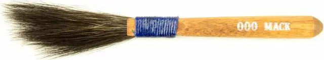 Alt view image 2 of 3 - The Original Mack Sword Striping Size 000 Series 10 Blue Squirrel Hair Pinstriping Paint Brush 3/16" Head Width