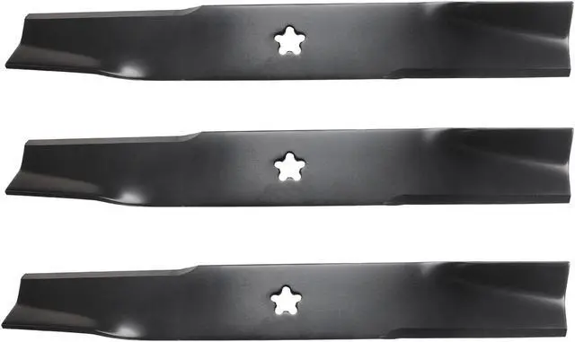 Main image of 3 USA Mower Blades U12079BP High-Lift for 539112079 Dixon 10782 10881 510417801 539117911 539117973 Length 18 in. Width 2-1/2 in. Thickness .203 in. Center Hole 5 Pt Star 36 in. 52 in. Deck