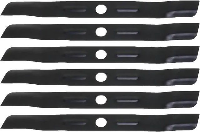 Main image of 6 USA Mower Blades® BD19BP Low Lift Mulching Blade Replaces Black and Decker® 9054143 90541433-01 Length 18 1/2 in. Width 1 3/4 in. Thickness .150 in. Center Hole 1 in.
