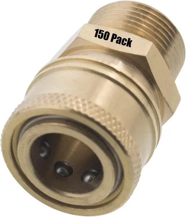 Main image of 150  Erie Tools MD85.300.122 Pressure Washer M22 Male NPT to 3/8in. Quick Connect Socket Coupler