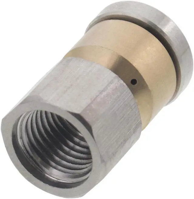 Alt view image 3 of 3 - Erie Tools Rotating 1/4" Drain Cleaning Nozzle 5.5 Orifice 4000 PSI Stainless Steel for Sewer Pipe Water Jetter