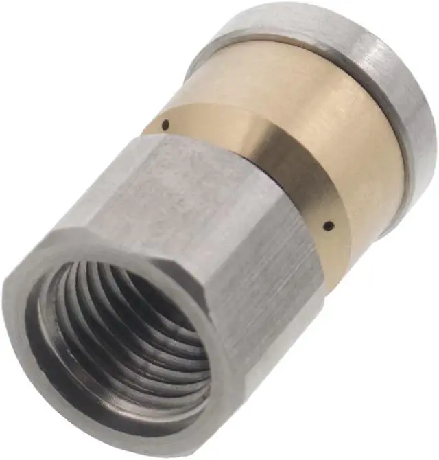 Alt view image 3 of 3 - Erie Tools Rotating 1/4" Drain Cleaning Nozzle 3.5 Orifice 4000 PSI Stainless Steel for Sewer Pipe Water Jetter
