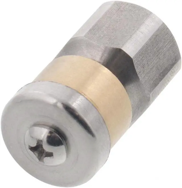 Alt view image 7 of 7 - Erie Tools Rotating 1/4" Drain Cleaning Nozzle 4.5 Orifice 4000 PSI Stainless Steel for Sewer Pipe Water Jetter