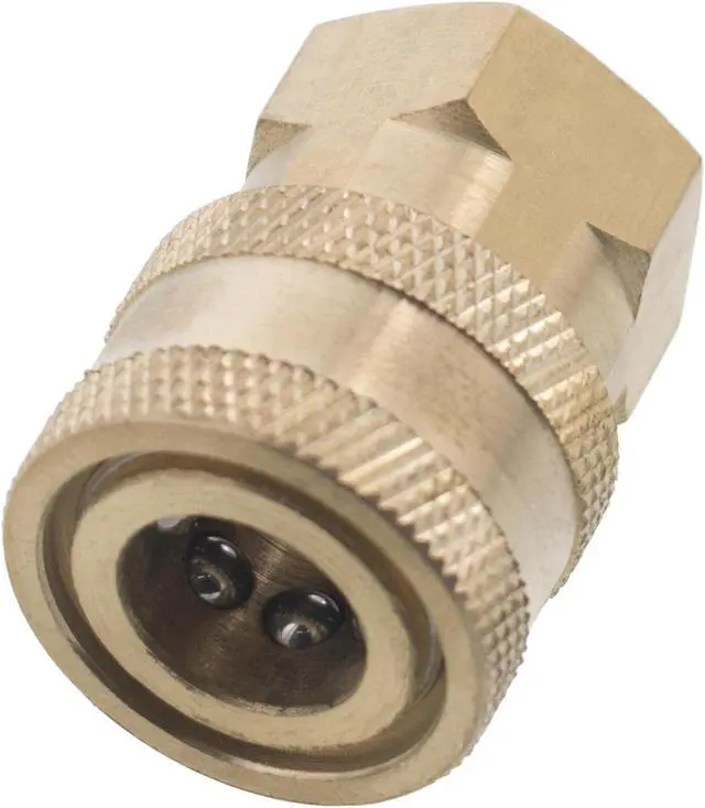 Main image of 80 - 1/4in. FPT Female Brass Socket Quick Connect Coupler 4000 PSI 10 GPM for Pressure Washer Nozzle Gun Hose Wand