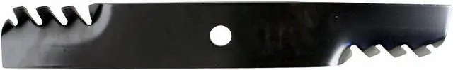 Alt view image 3 of 7 - 9 USA Mower Blades CMB483BP Toothed High-Lift fit 103-6383 103-6383-S 103-6393 103-6393-S 103-6398 103-6398-S Length 20-1/2 in. Width 3 in. Thickness .250 in. Center Hole 15/16 in. 60 in. Deck