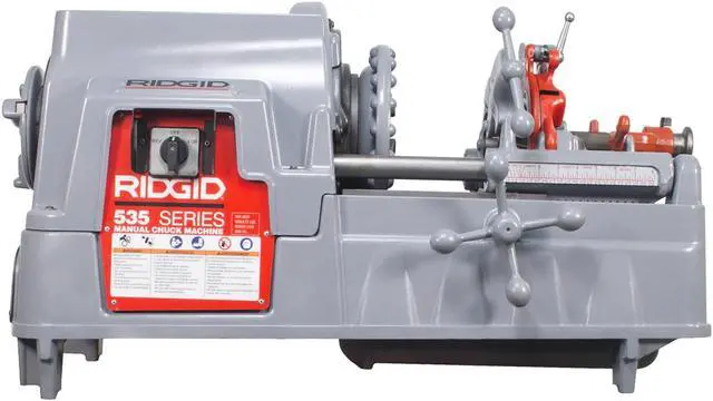 Alt view image 3 of 7 - RIDGID® 535 V3 Pipe Threading Machine with (2) 811A Die Heads and High Speed Steel 47765 47770 Dies