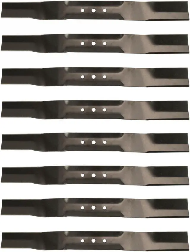 Main image of USA Mower Blades (8) TB22BP Medium Lift for Toro® 104869703 108976402P Length 21-11/16 in. Width 2-1/4 in. Thickness .150 in. Center Hole 7/16 in. 22 in. Deck