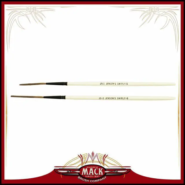 Main image of Set of 2 Size 1-2 The Jenson Swirly Q Series For Scroll Pinstriper and Script Lettering