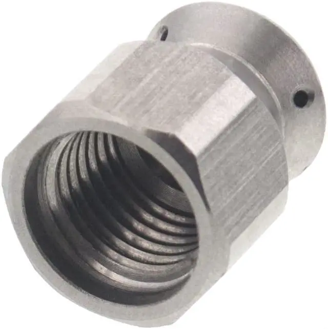 Alt view image 3 of 3 - Erie Tools Button Nose 1/4" Drain Cleaning Nozzle 12.5 Orifice 5500 PSI Stainless Steel for Sewer Pipe Water Jetter