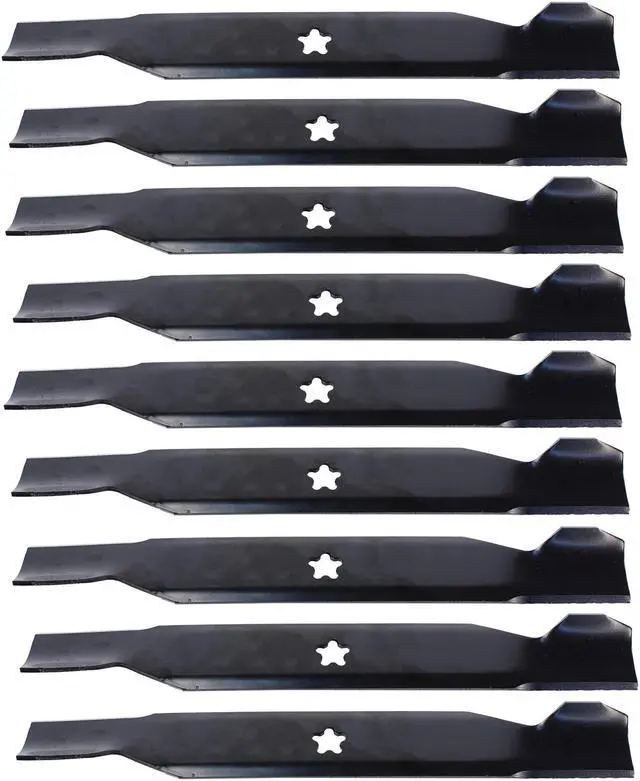 Main image of USA Mower Blades (9) AYP380BP High Lift Blade Fits AYP® Craftsman® 156468 532137380 917137380MS 917137380P Length 17-3/8in. Width 2-1/4in. Thickness .150in. Center Hole 5 PT ST 50in. Deck