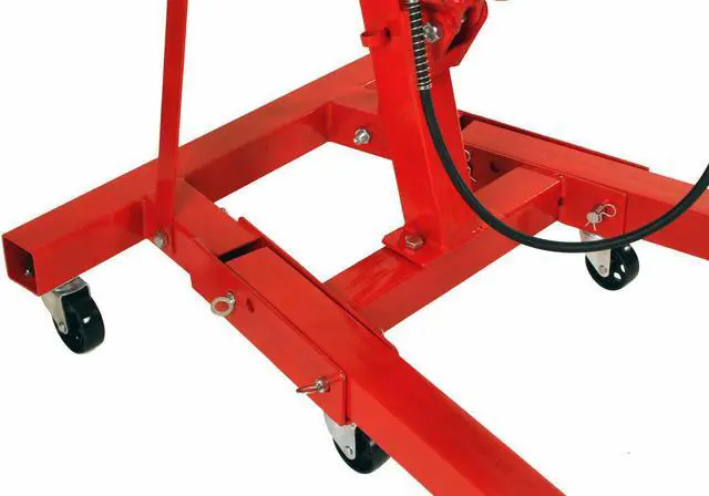 Alt view image 7 of 7 - Dragway Tools 2 Ton Folding Air Hydraulic Engine Hoist Cherry Picker Shop Crane Hoist Lift