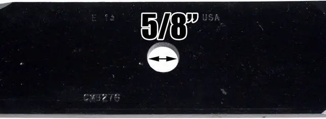 Alt view image 7 of 7 - USA Mower Blades (3) CMB276BP Toothed Extra High Lift Blade Fits Dixie Chopper® 3022760 A6022760N Bunton® PL7441 Length 20-1/2 in. Width 2-1/2 in. Thickness .250 in. Center Hole 5/8 in. 60 in. Deck