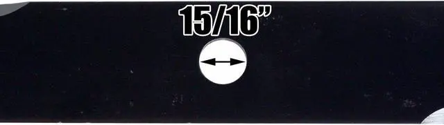 Alt view image 7 of 7 - USA Mower Blades U15180BP (6) High-Lift Replacement Blades for 103-6387 103-6387-S 103-6402-S Length 18 in. Width 2-1/2 in. Thickness .250 in. Center Hole 15/16 in. 52 in. Deck