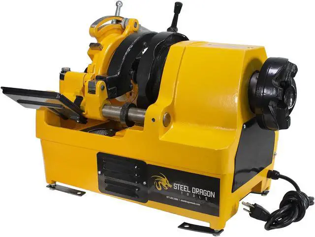 Alt view image 2 of 7 - Steel Dragon Tools® 1215 1-1/2" Power Pipe Threader Threading Machine with 811A Self Oiling Die Head fits RIDGID®  47770 47765 47760 Dies