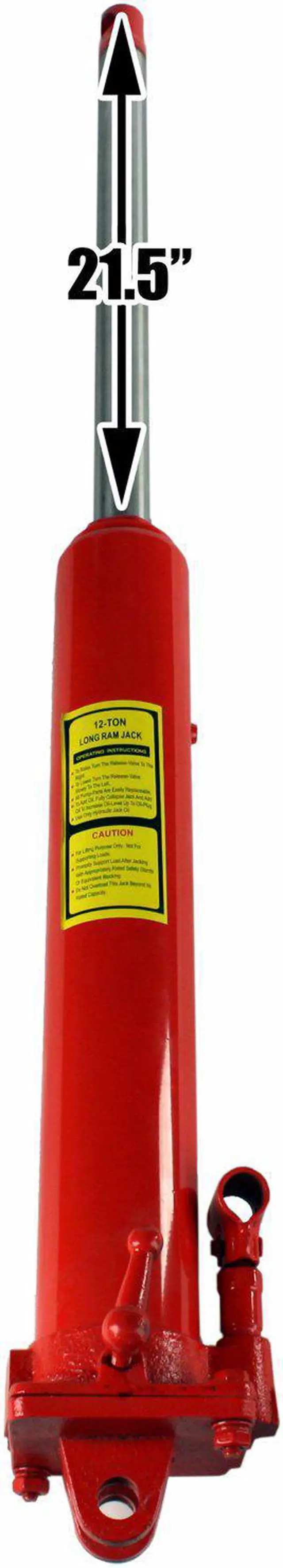 Alt view image 7 of 7 - Dragway Tools 12 Ton Hydraulic Ram for Shop Crane, Engine Hoist, Cherry Picker Jack Lift
