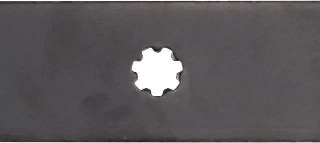 Alt view image 5 of 5 - 6 Rotary® 11594 Mower Blades for  578431911  AM137328 AM137333 AM141033 GM149625 GX21694 GX22151 Length 21-3/8 Width 2-1/2 Thickness .158 7 PT ST Center Hole Fits 42in. Deck