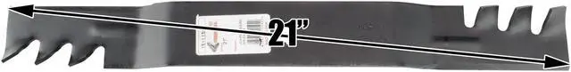 Alt view image 4 of 5 - 6 Rotary® 11594 Mower Blades for  578431911  AM137328 AM137333 AM141033 GM149625 GX21694 GX22151 Length 21-3/8 Width 2-1/2 Thickness .158 7 PT ST Center Hole Fits 42in. Deck