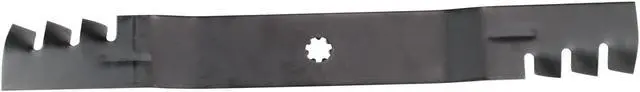 Alt view image 3 of 5 - 6 Rotary® 11594 Mower Blades for  578431911  AM137328 AM137333 AM141033 GM149625 GX21694 GX22151 Length 21-3/8 Width 2-1/2 Thickness .158 7 PT ST Center Hole Fits 42in. Deck