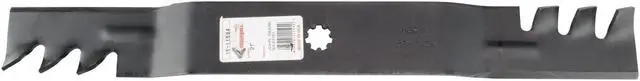 Alt view image 2 of 5 - 6 Rotary® 11594 Mower Blades for  578431911  AM137328 AM137333 AM141033 GM149625 GX21694 GX22151 Length 21-3/8 Width 2-1/2 Thickness .158 7 PT ST Center Hole Fits 42in. Deck
