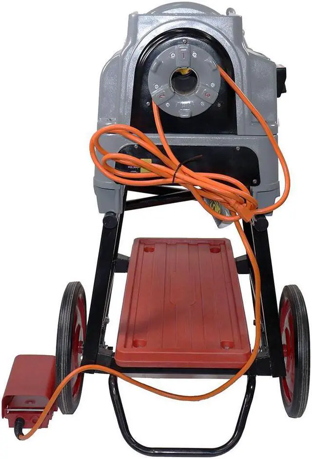 Alt view image 5 of 7 - 535 V3 Power Pipe Threading Machine with Steel Dragon Tools® Universal Cart 811A Die Head 47765 47770 Dies and Dark Thread Cutting Oil
