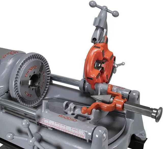 Alt view image 7 of 7 - RIDGID® 535 V1 Pipe Threading Machine with 811 Die Head Alloy Steel Dies Cart & Adapter