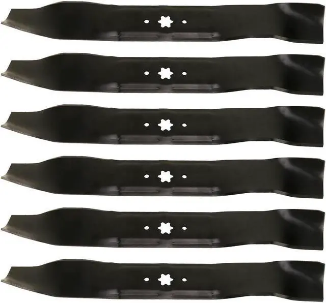 Main image of 6 USA Mower Blades® MTD616MBP Extra High-Lift for MTD 490-110-M115 742-04087-0637 742-04126 7420616 742-0616 Length 21-3/16 in. Width 2-3/4 in. Thickness .149 in. Center Hole 6 Point Star 42 in. Deck