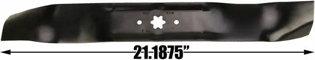 Alt view image 4 of 7 - 8 USA Mower Blades® MTD616MBP Extra High-Lift for MTD 490-110-M115 742-04087-0637 742-04126 7420616 742-0616 Length 21-3/16 in. Width 2-3/4 in. Thickness .149 in. Center Hole 6 Point Star 42 in. Deck
