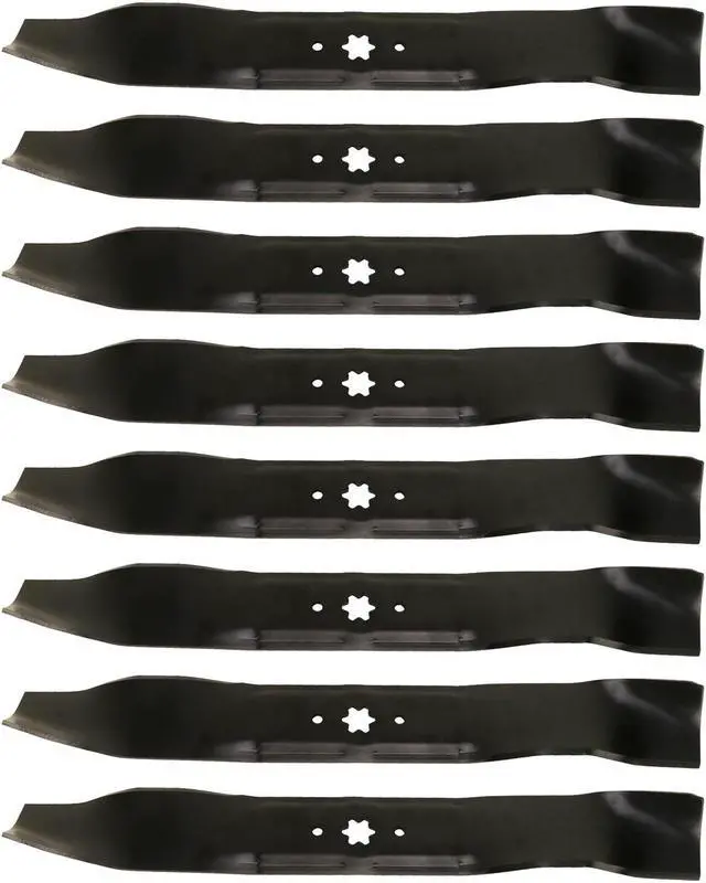 Main image of 8 USA Mower Blades® MTD616MBP Extra High-Lift for MTD 490-110-M115 742-04087-0637 742-04126 7420616 742-0616 Length 21-3/16 in. Width 2-3/4 in. Thickness .149 in. Center Hole 6 Point Star 42 in. Deck