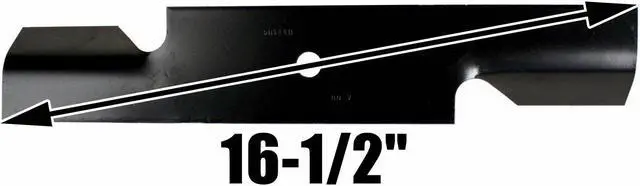 Alt view image 4 of 7 - 3 USA Mower Blades U11184BP Extra High-Lift for Scag 48110, 481706, 481710, 48184, 482461, 482877 A48110, A48184 Length 16-1/2 in. Width 3 in. Thickness .203 in. Center Hole 5/8 in. 32 in. 48 in. Deck