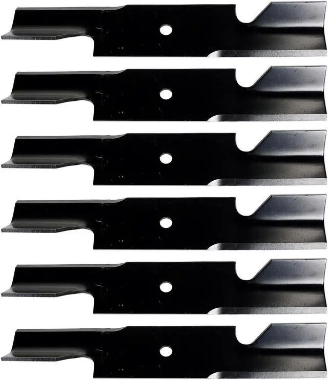 Main image of 6 USA Mower Blades U11184BP Extra High-Lift for Scag 48110, 481706, 481710, 48184, 482461, 482877 A48110, A48184 Length 16-1/2 in. Width 3 in. Thickness .203 in. Center Hole 5/8 in. 32 in. 48 in. Deck