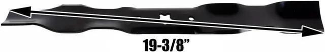 Alt view image 4 of 7 - 2 USA Mower Blades AYP339BP Mulching Blade Fits AYP® 532532193957 581116301 581116302 532 13 41-48 Length 19-5/8 in. Width 2-1/4 in. Thickness .140 in. Center Hole 5 PT ST 38 in. Deck