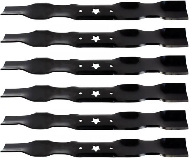 Main image of 6 USA Mower Blades AYP339BP Mulching Blade Fits AYP® 532532193957 581116301 581116302 532 13 41-48 Length 19-5/8 in. Width 2-1/4 in. Thickness .140 in. Center Hole 5 PT ST 38 in. Deck