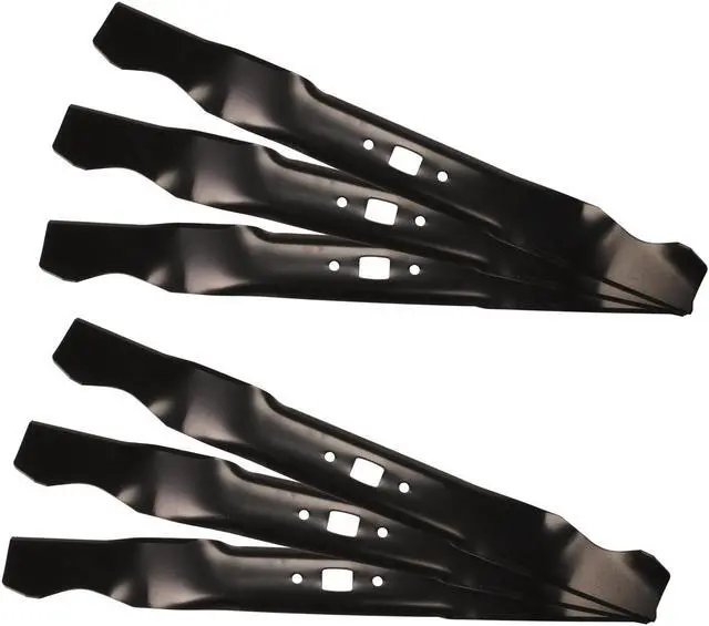 Main image of 6 USA Mower Blades MTD941BP Medium Lift for MTD® Troy Bilt® 1002810 490-100-M084 742-04276 742-04276S 742-0741 Length 21 in. Width 2-1/4 in. Thickness .134 in. Center Hole Rectangular 21 in. Deck