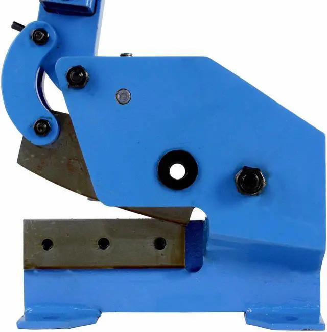 Alt view image 5 of 7 - Erie Tools 5" Mounting Benchtop Manual Hand Plate Shear Cuts Sheet Metal, Rebar, and Round Stock Cutter
