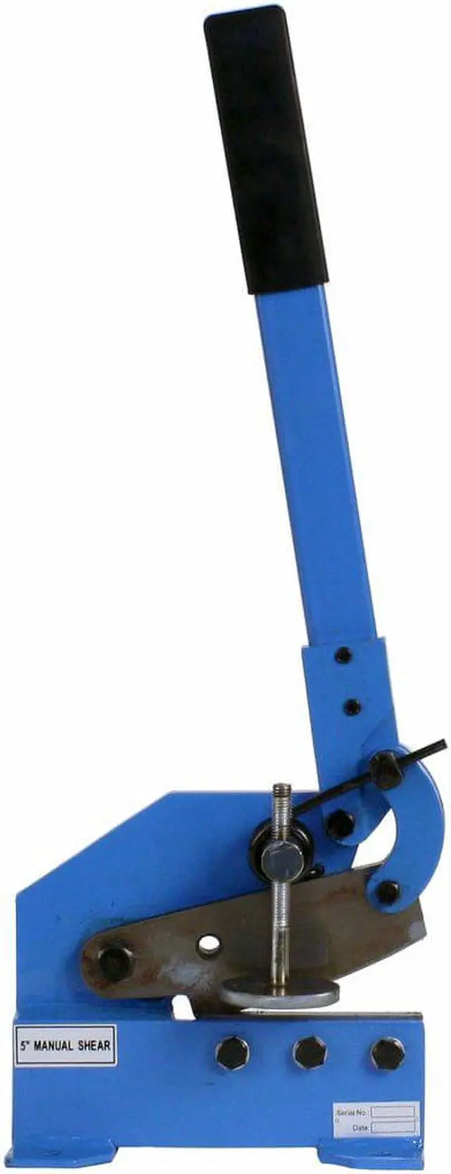 Alt view image 7 of 7 - Erie Tools 5" Mounting Benchtop Manual Hand Plate Shear Cuts Sheet Metal, Rebar, and Round Stock Cutter