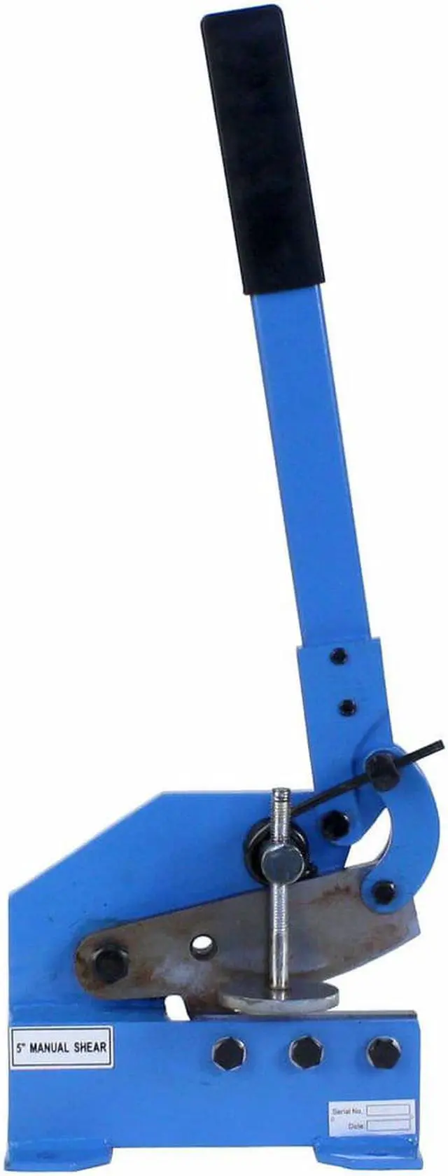 Alt view image 2 of 7 - Erie Tools 5" Mounting Benchtop Manual Hand Plate Shear Cuts Sheet Metal, Rebar, and Round Stock Cutter