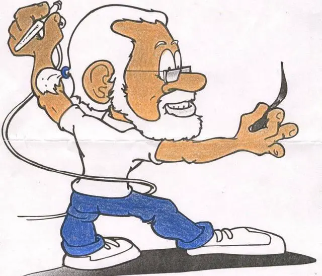 Alt view image 7 of 7 - Andrew Mack Size 00 Series Long Bob Pinstriping and Scrolling Brush Black Synthetic & Blue Squirrel Blended 1 3/4" Hair Length